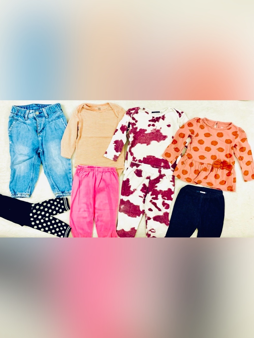 Lot of Cute Girl Clothes Size 12 Month GAP, Carter’s Excellent Condition